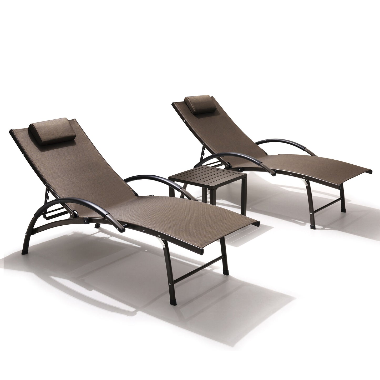 Pellebant lounge chair set 3-Piece Patio Conversation Set with Blue