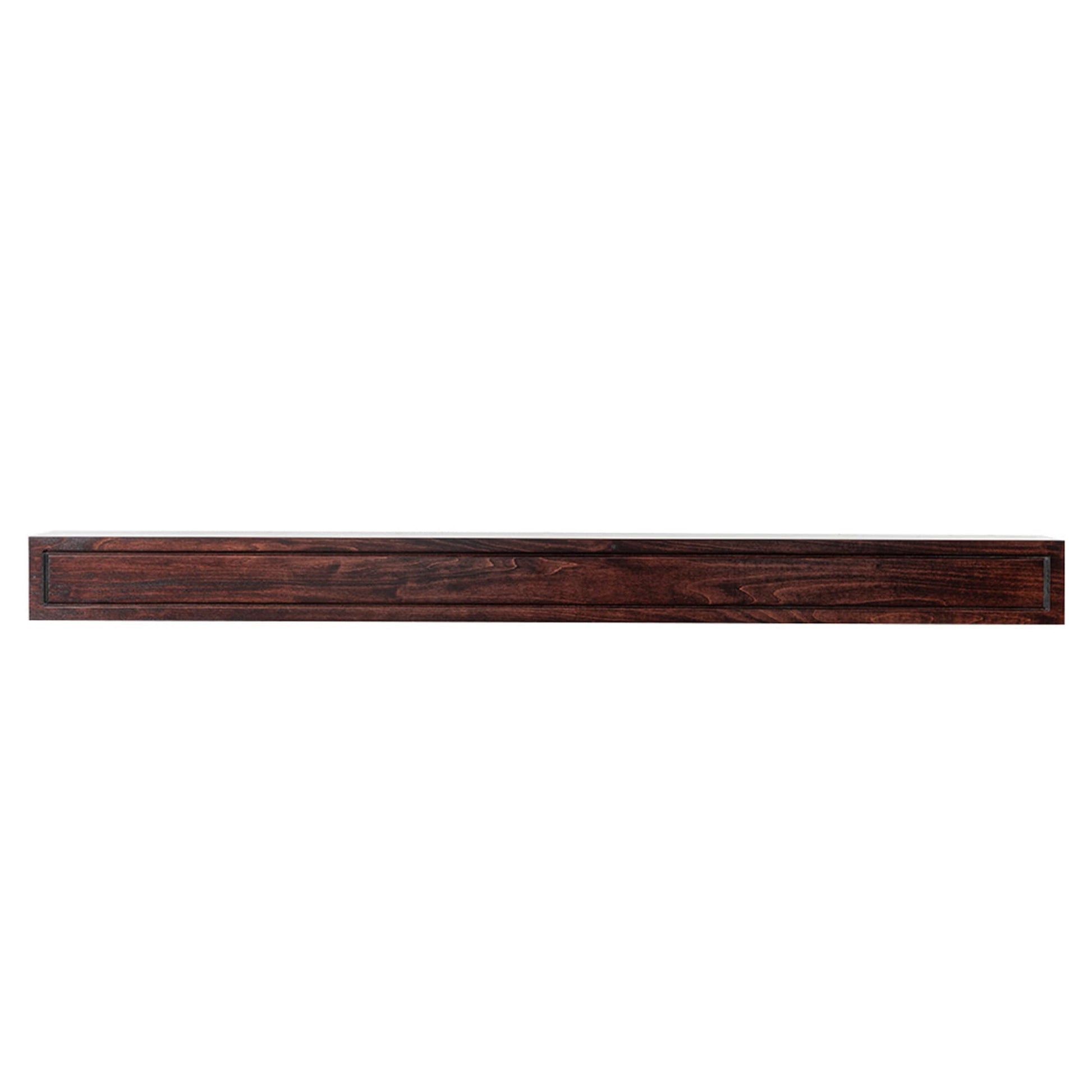 Modern Ember 48-in W x 5-in H x 9-in D Red Mahogany Poplar Hollow Contemporary Fireplace Mantel LOTTA-48-POPS-RMS