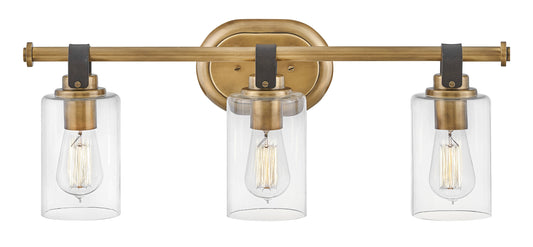 Hinkley Halstead 24-in 3 -Light Antique Gold Rustic Vanity light 5663257