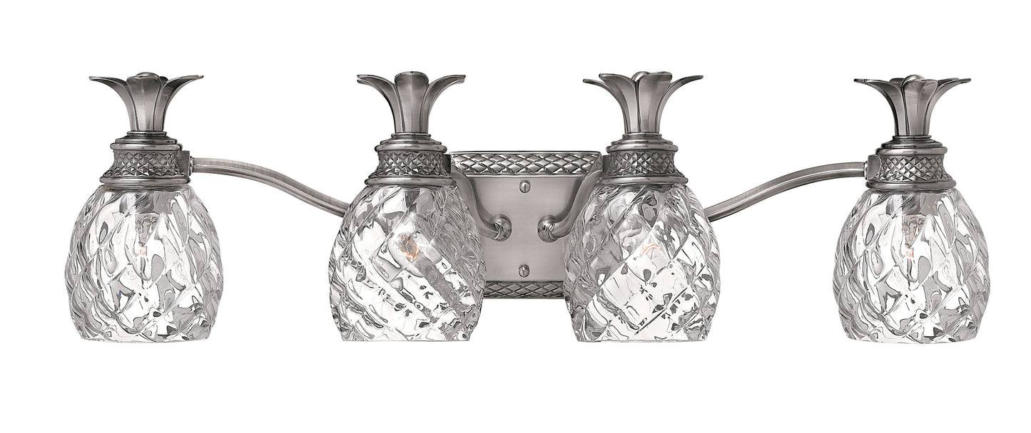 Hinkley Plantation 29-in 4 -Light Antique Nickel Traditional Vanity light 5663020