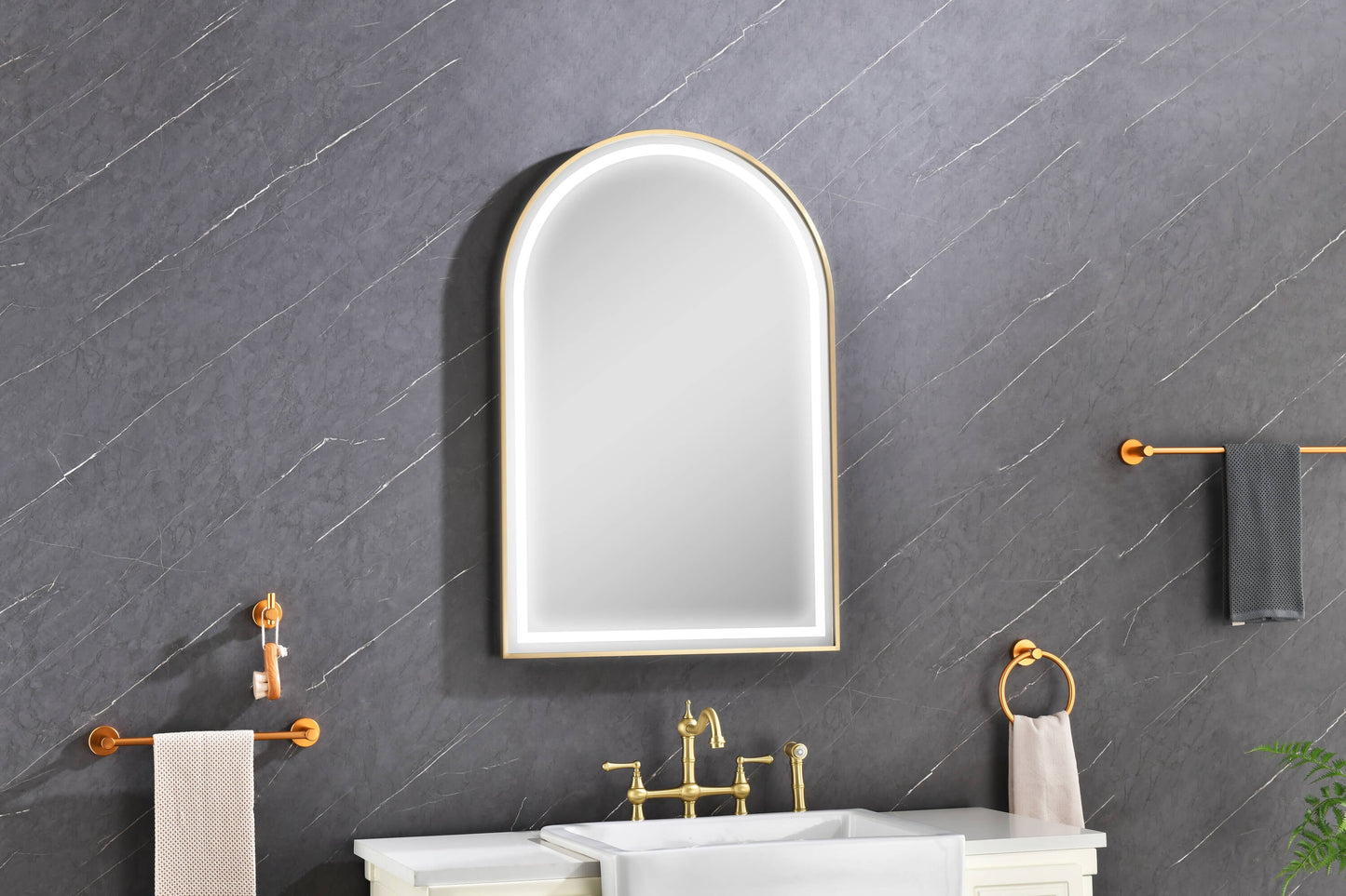 Vacolite 39-Inches x 26-Inches Polished Rectangular Dimmable LED Lighted Fog Free Tilting Bathroom Vanity Mirror ( glass )