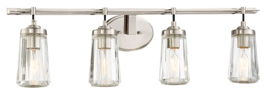Minka Lavery Poleis 32.00-in 4 -Light Brushed Nickel Modern/contemporary Vanity light 1640761