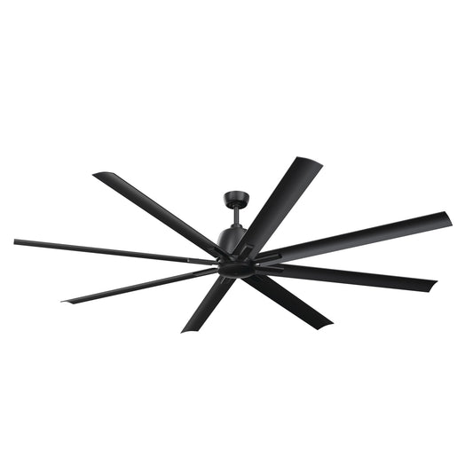 Kichler Breda 85-in Outdoor Satin Black with Satin Black Blades Ceiling Fan Without Light - Remote Included ( 8 -Blade ) 5648868