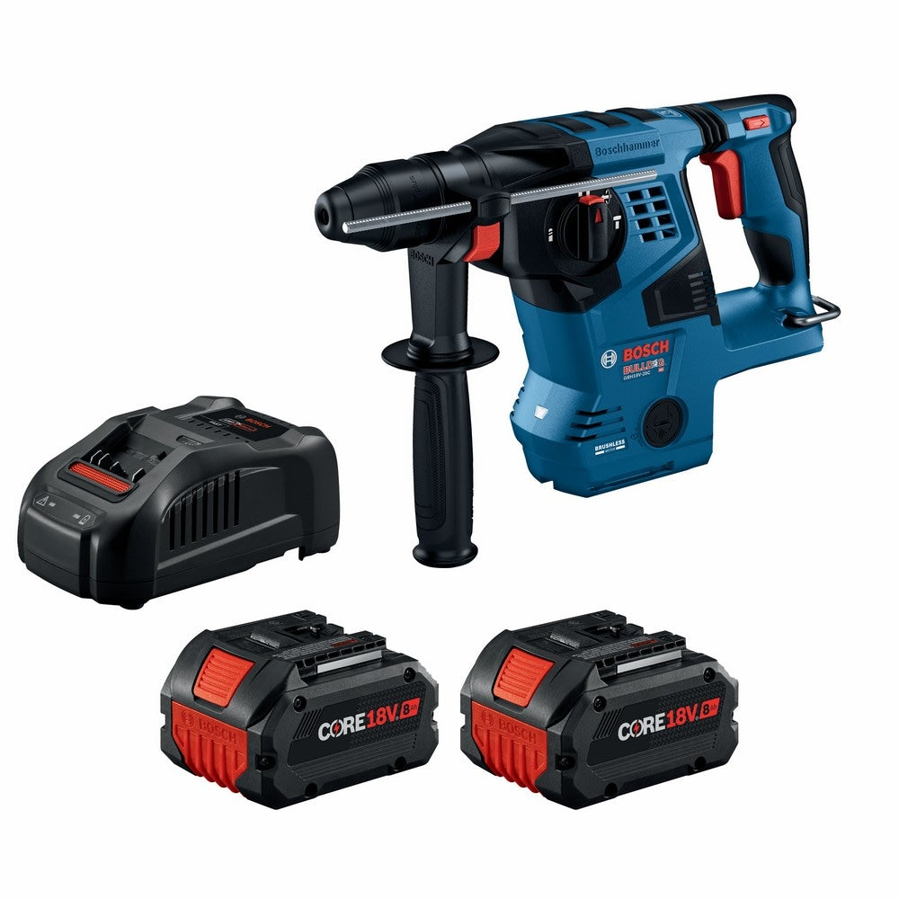 Bosch 18-volt 8-Amp Sds-plus Variable Speed Cordless Rotary Hammer Drill (2-Batteries Included) GBH18V-28CK28