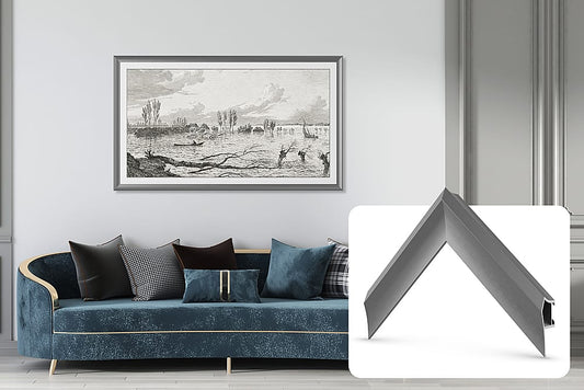 Deco TV Frames - Alloy Prismatic Bezel for Samsung The Frame TV - 43" - Graphite