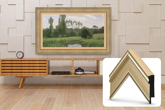 Deco TV Frames - Premiere Bezel for Samsung the Frame TV - 32" - Champagne