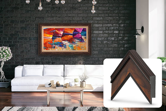 Deco TV Frames - Premiere Bezel for Samsung the Frame TV - 32" - Burlwood