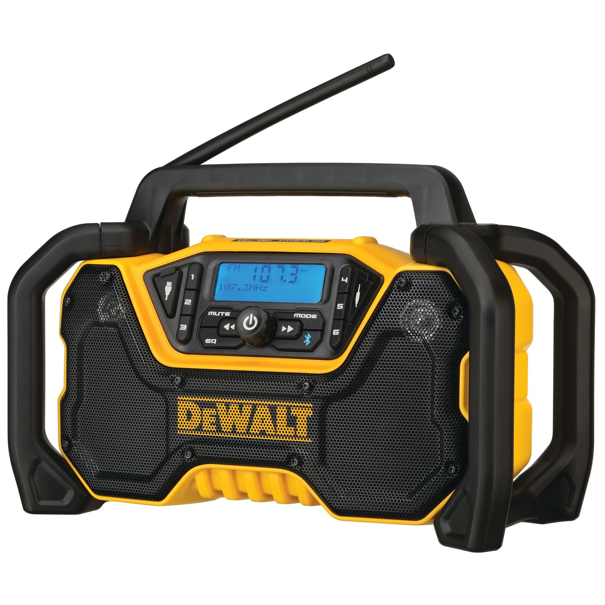 DEWALT 12-volt or 20-volt Max Water Resistant Cordless Bluetooth Compatibility Jobsite Radio Bluetooth Adapter DCR028B
