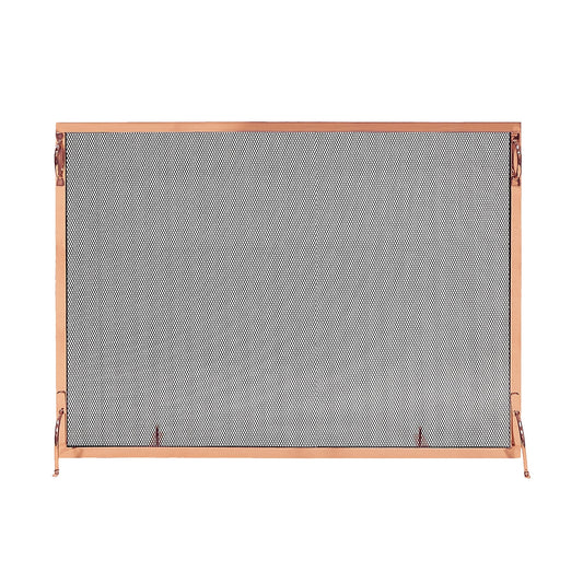 Minuteman International 8-in Copper Iron 1-Panel Flat Fireplace Screen SSM-4433CP