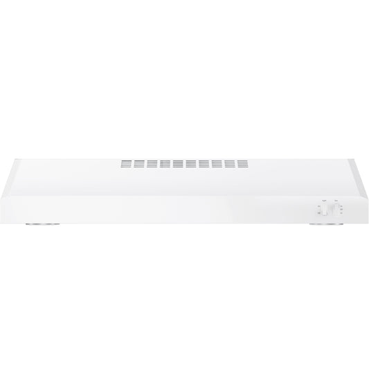 GE 30 inch Convertible 270-CFM White Under Cabinet Range Hood with Charcoal Filter