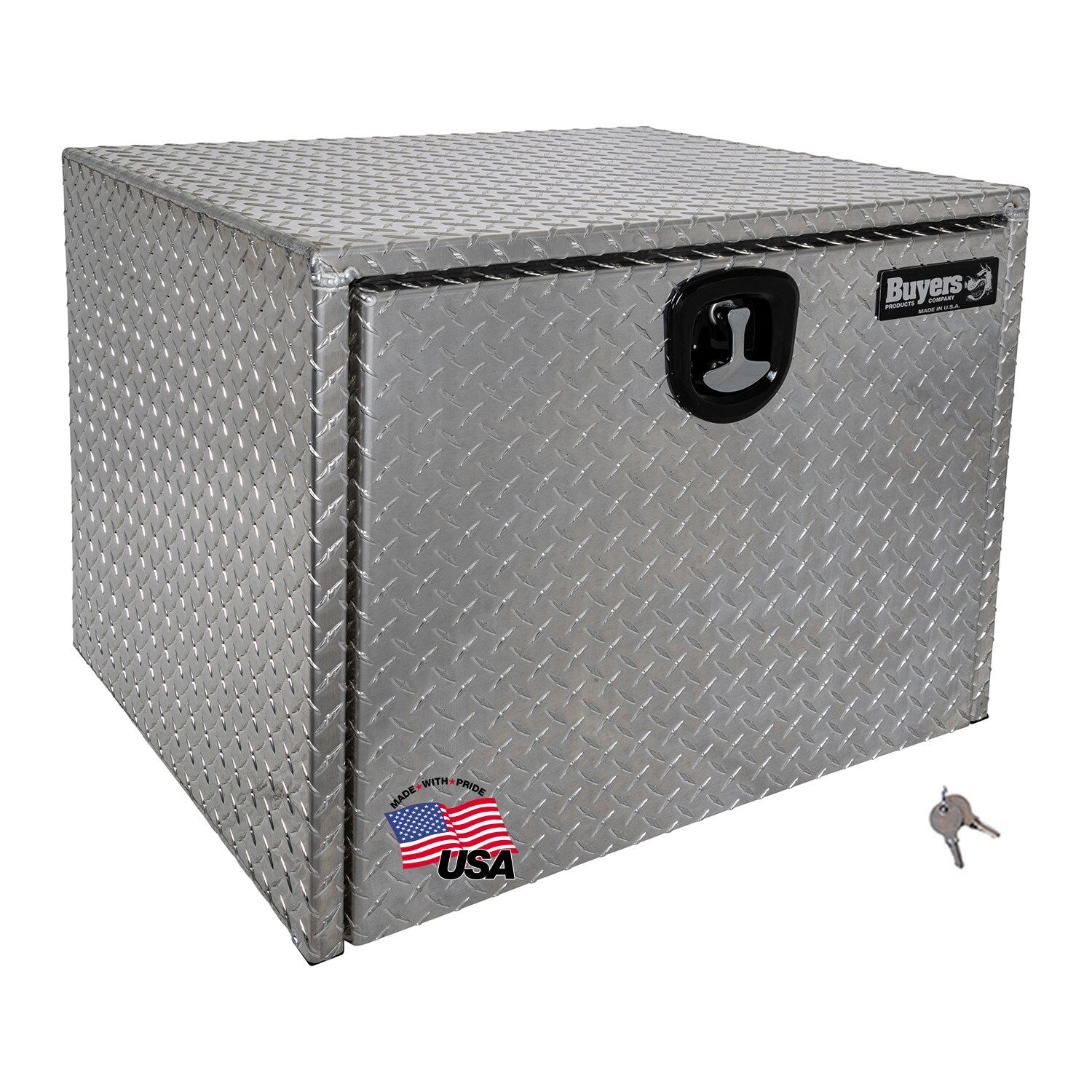 Buyers Products 31-in x 24.5-in x 24.5-in Diamond Tread Aluminum Underbody Truck Tool Box 1705133