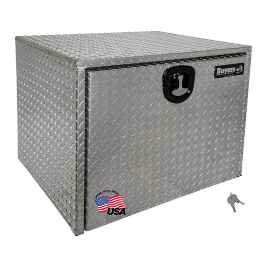 Buyers Products 31-in x 24.5-in x 24.5-in Diamond Tread Aluminum Underbody Truck Tool Box 1705133