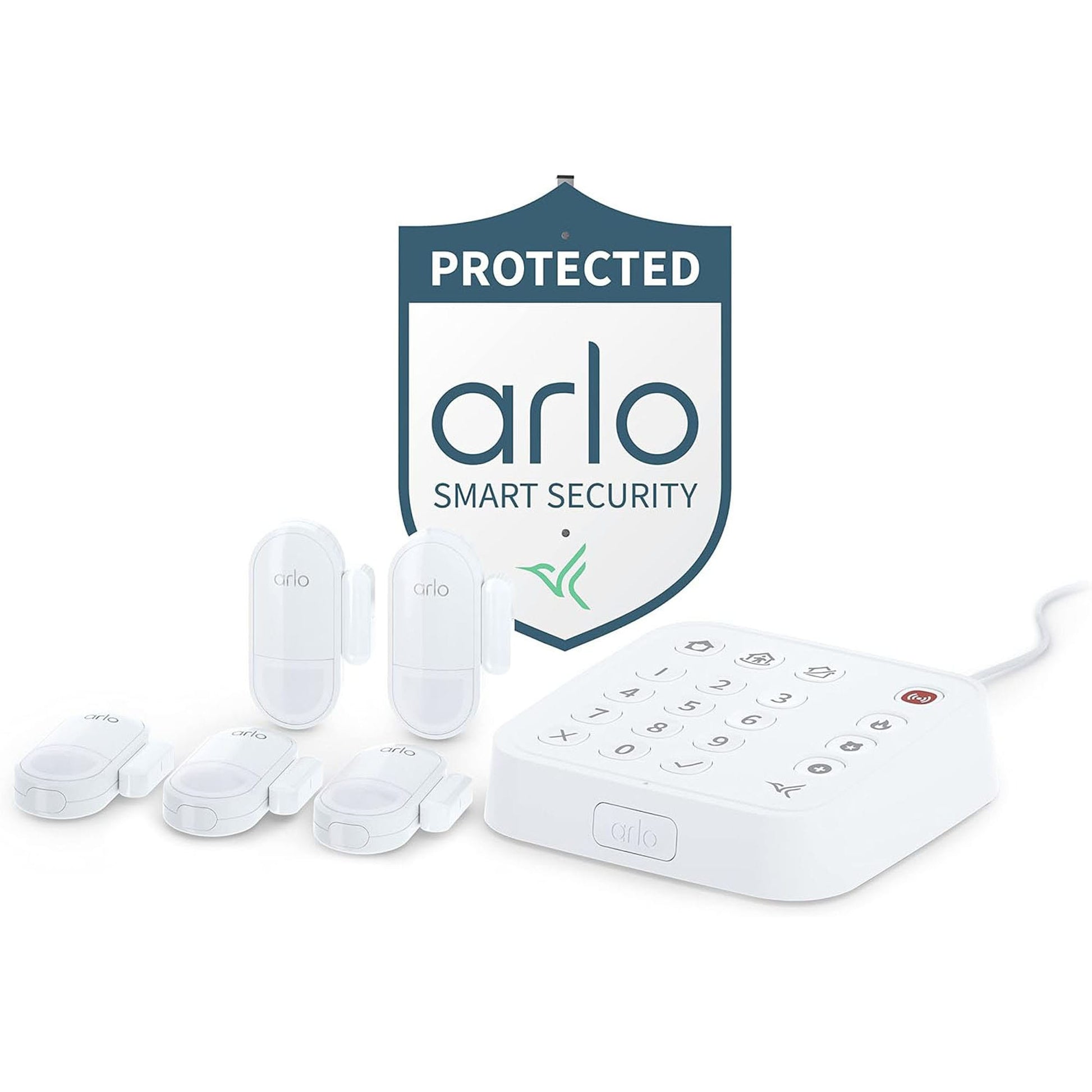 Arlo Security system kit Wi-fi Compatibility Smart Hardwired Home Security System in White SS1501-100NAS