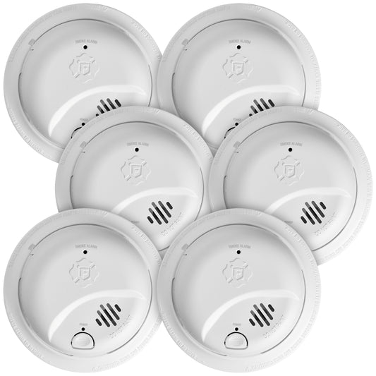 First Alert BRK 10-Year Battery 6-Pack Hardwired Ionization Sensor Smoke Detector 1046851