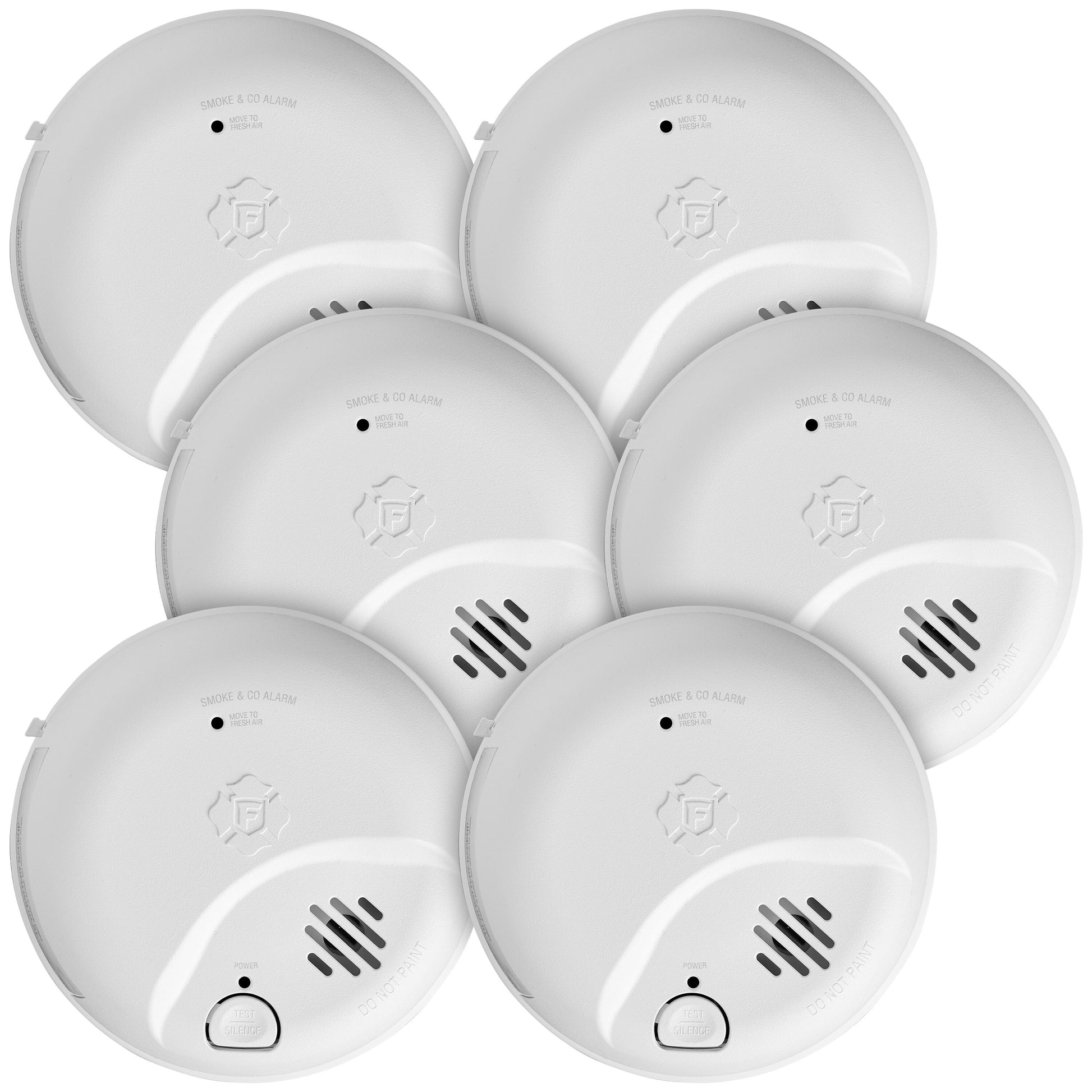 First Alert BRK 10-Year Battery 6-Pack Hardwired Combination Smoke and Carbon Monoxide Detector 1046885