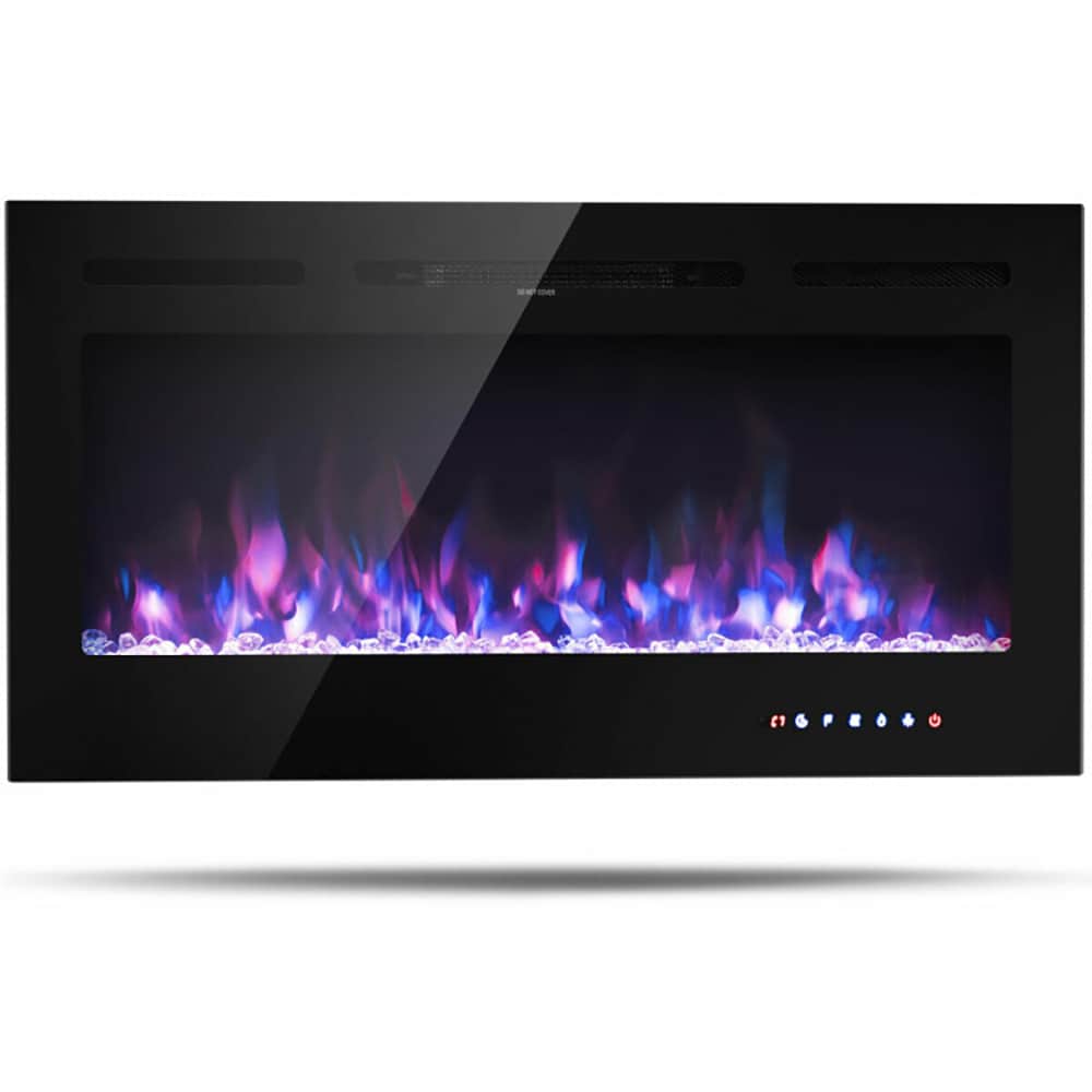 CASAINC 40-in W Black Fan-forced Electric Fireplace WF-EP24726US