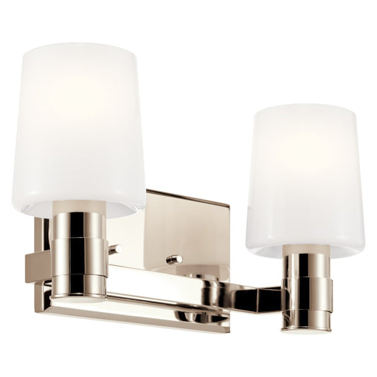 Kichler Adani 14.5-in 2 -Light Polished Nickel Modern/contemporary Vanity light 5696796