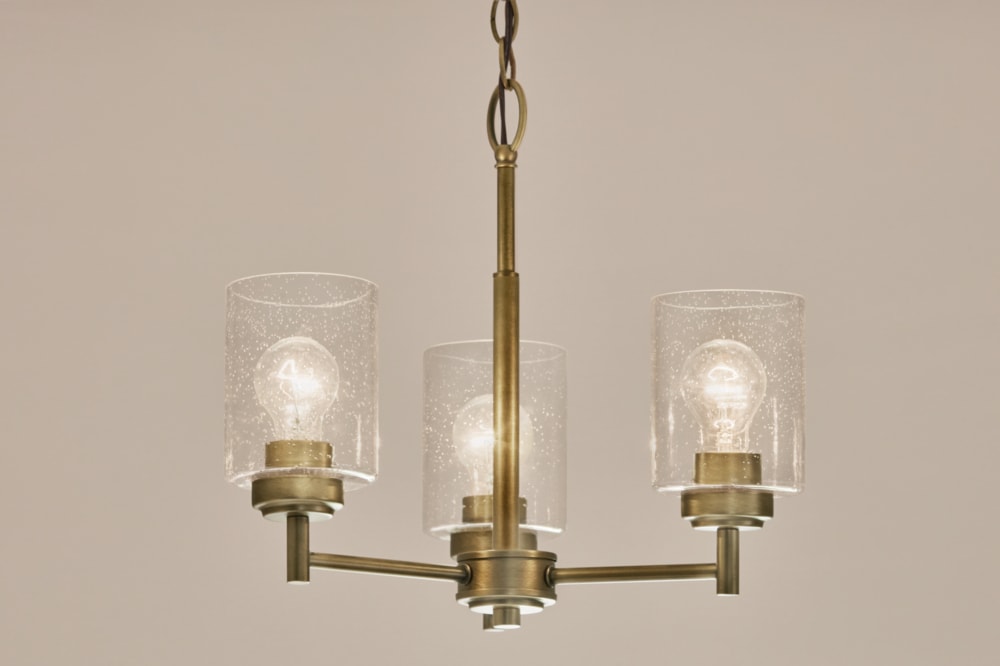 Kichler Winslow 3 -Light Gold Industrial For Use in Bedrooms, Dining Rooms, Foyers, Kitchens, Living Rooms Chandelier 5696764