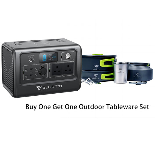 BLUETTI 716Wh 700-Watt Portable Power Station EB70+CBAG