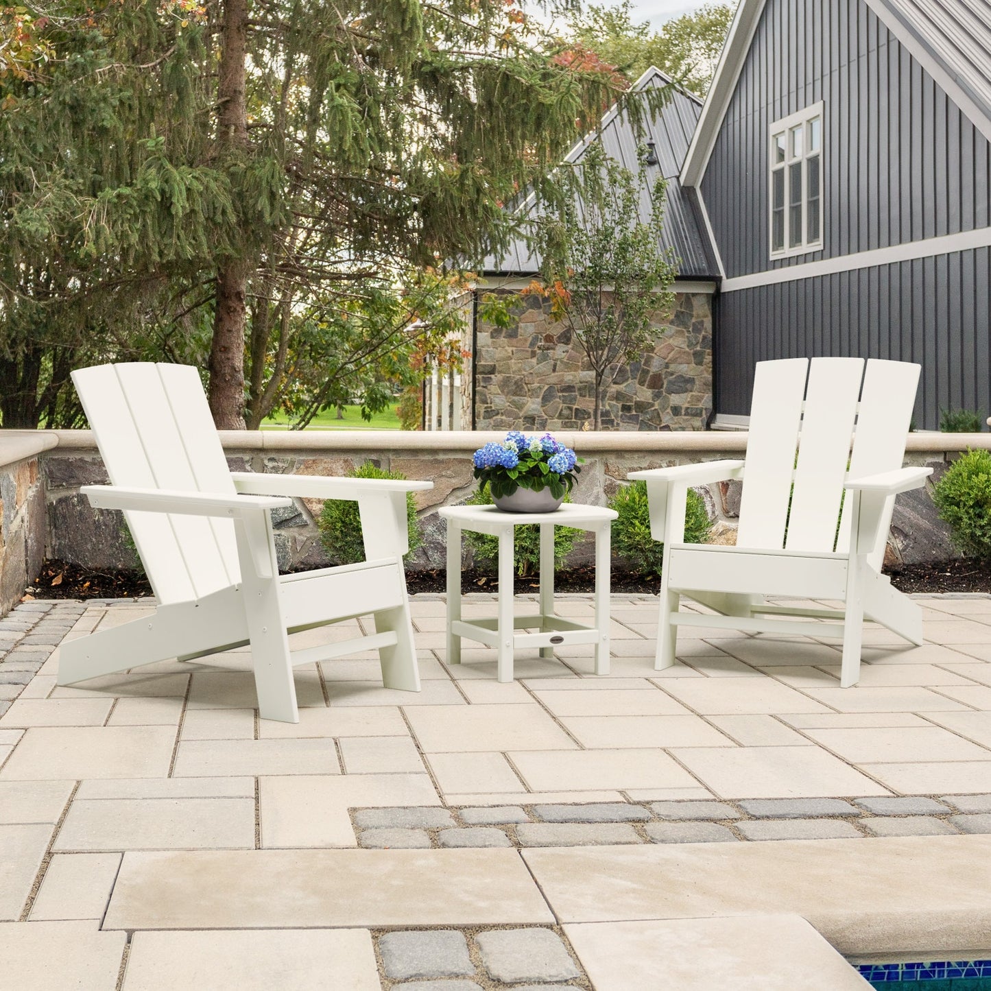 allen + roth by POLYWOOD Oakport 3 -Piece Patio Conversation Set