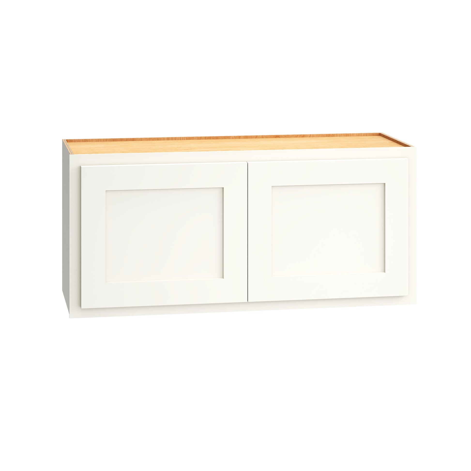 Diamond Express Jamestown 33-in W x 15-in H x 12-in D White Partial Overlay Wall Fully assembled Plywood Cabinet Recessed Panel Shaker