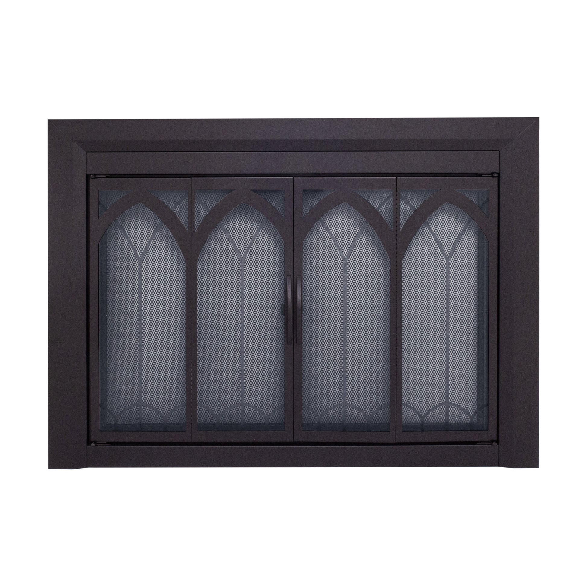 Pleasant Hearth Collin Black Medium Bifold Fireplace Doors with Smoke Tempered Glass CI-3501BL