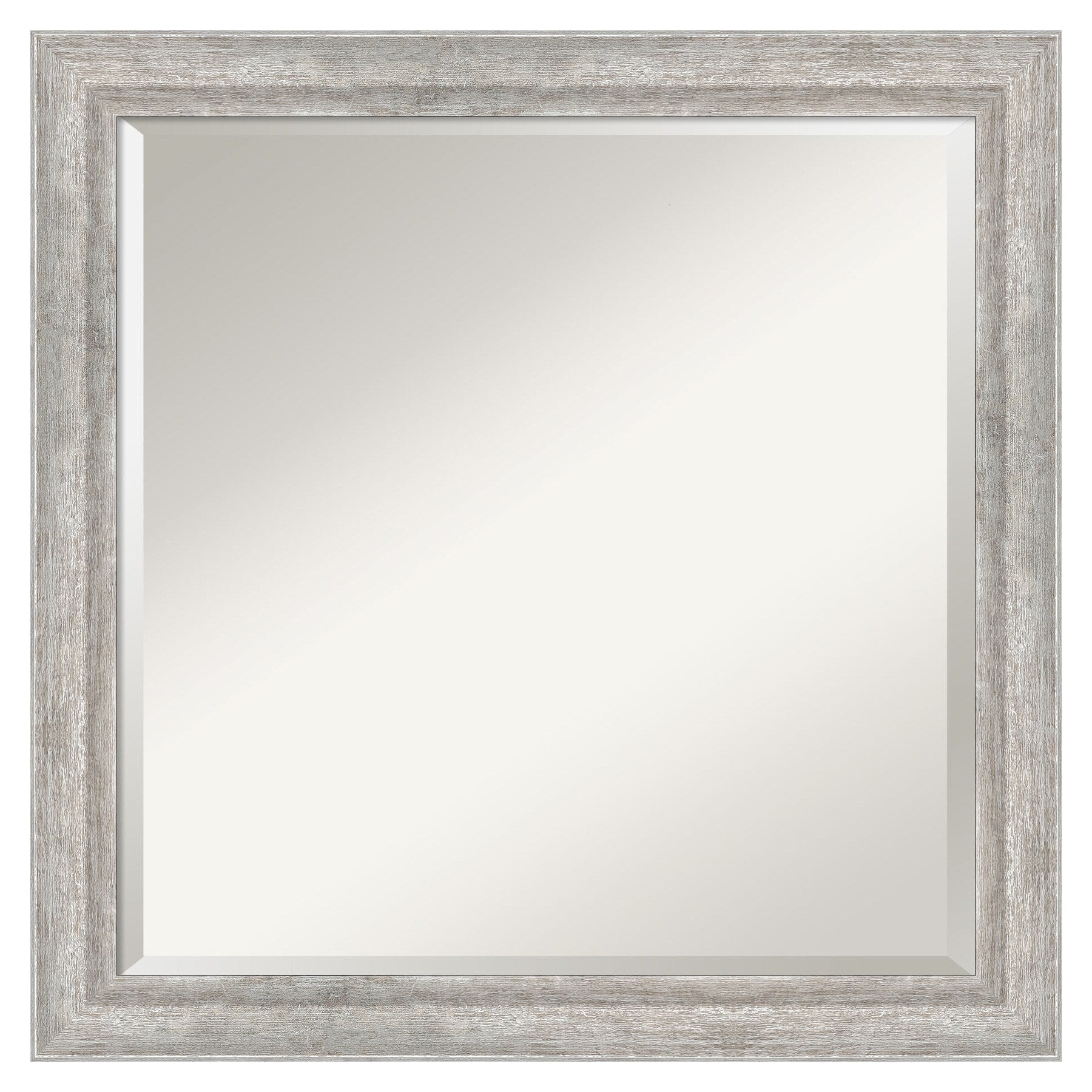 Amanti Art Angled Silver Frame 23.25-Inches W x 23.25-Inches H Square Angled Silver Framed Vanity Mirror