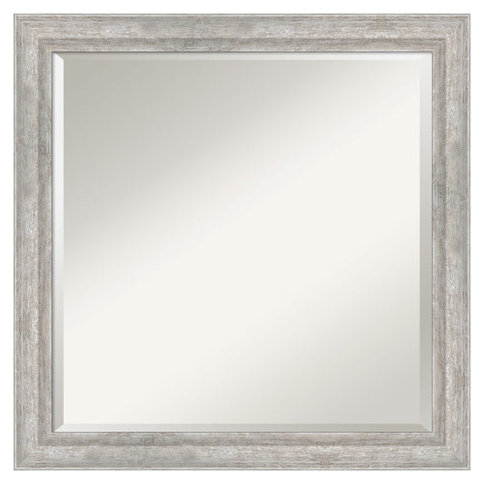 Amanti Art Angled Silver Frame 23.25-Inches W x 23.25-Inches H Square Angled Silver Framed Vanity Mirror