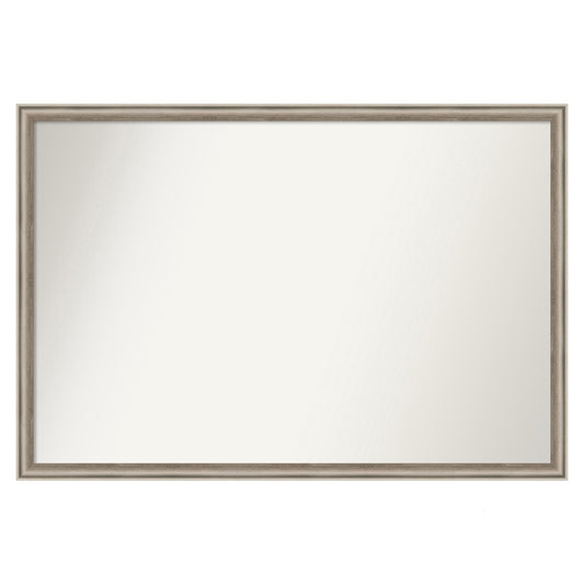 Amanti Art Salon Scoop Pewter Frame 38-Inches W x 26-Inches H Rectangle Salon Scoop Pewter Framed Wall Mirror