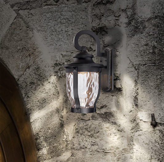 Minka Lavery Merrimack 1 -Light 20-in H Matte Black Hardwired Outdoor Wall Light 1664971