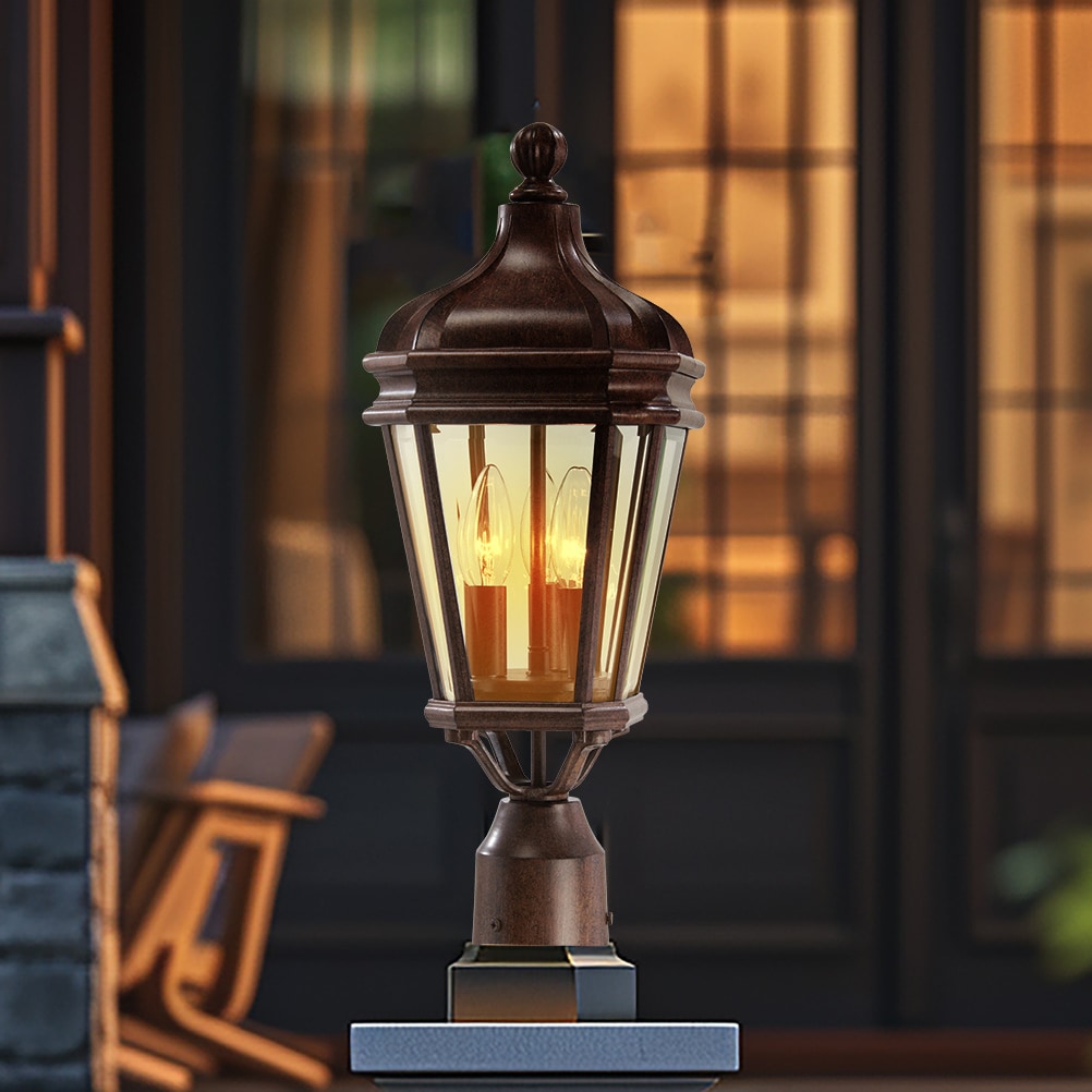 Minka Lavery Harrison 20-Inches Vintage Rust Traditional Outdoor Light post lantern 1664961