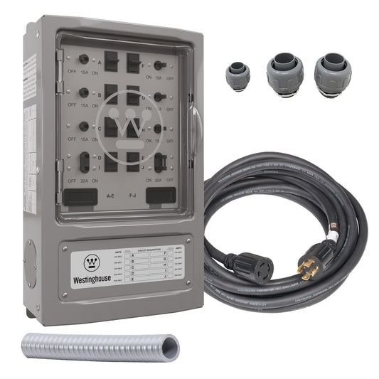 Westinghouse 30-Amp 7500 Rated Watt Transfer Switch Kit Manual Transfer Switch WMTS30A10C