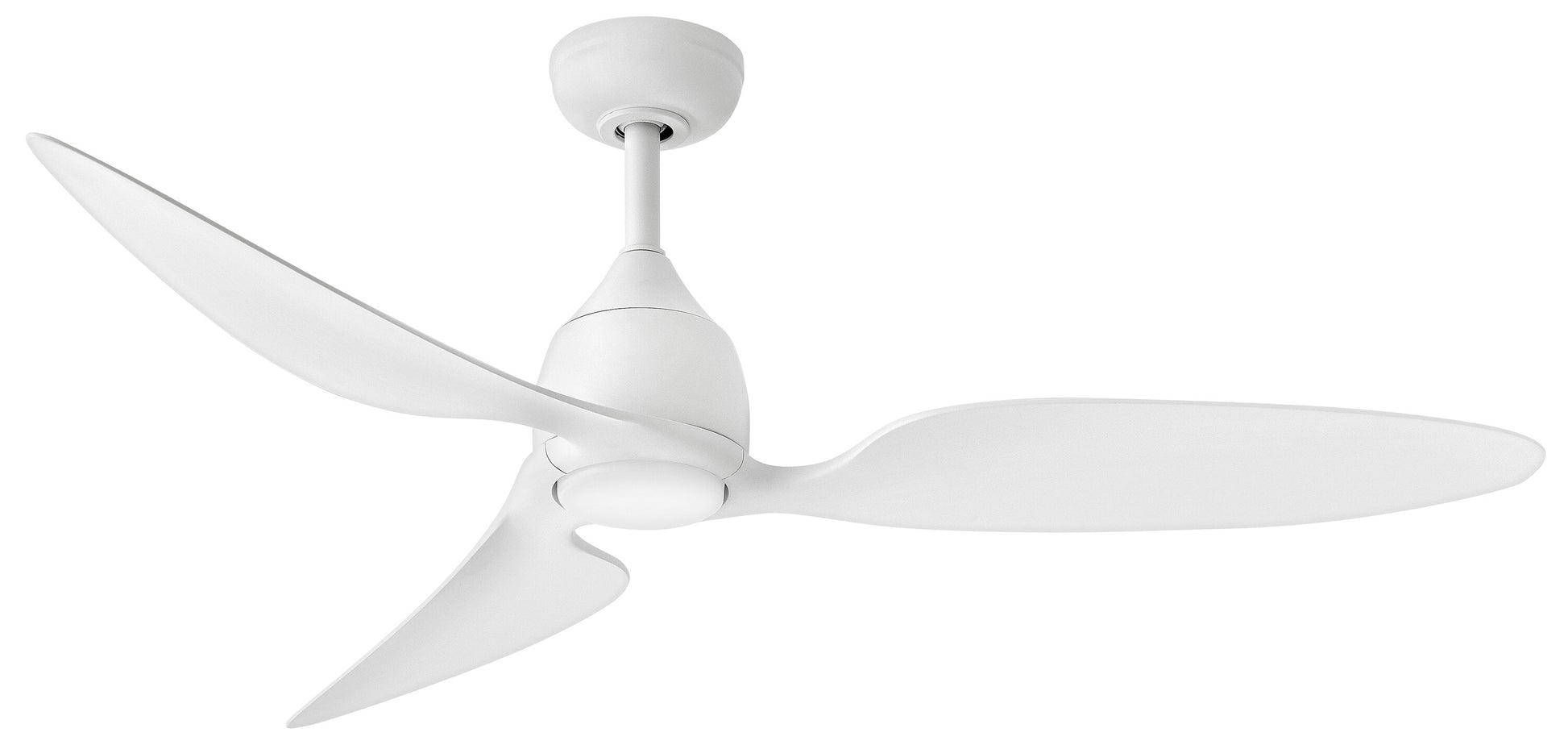 Hinkley Azura 52-in Integrated LED Outdoor Smart Matte White with Matte White Blades Ceiling Fan With Light - Remote Included ( 3 -Blade ) 6249260