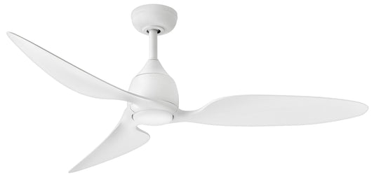 Hinkley Azura 52-in Integrated LED Outdoor Smart Matte White with Matte White Blades Ceiling Fan With Light - Remote Included ( 3 -Blade ) 6249260
