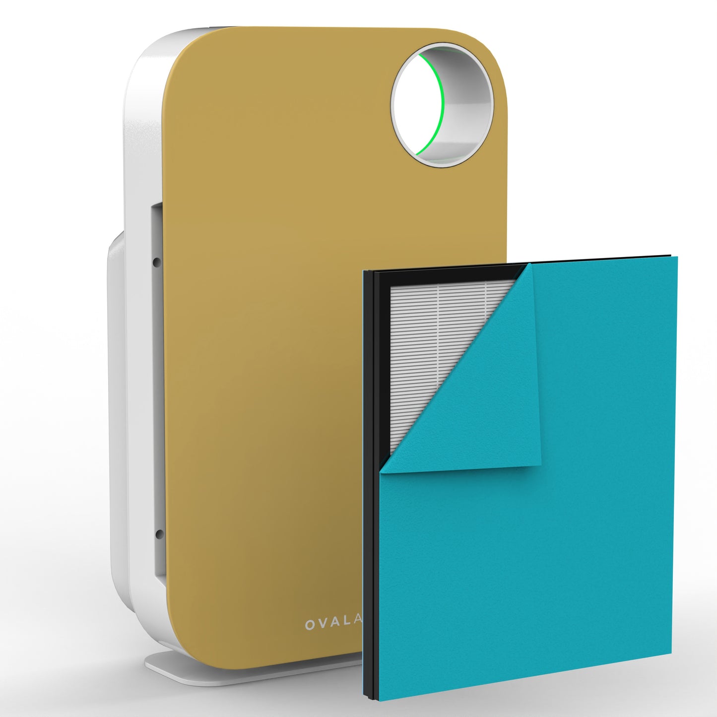 OVAL AIR 3-Speed Ionic Vintage Buttercup Yellow True HEPA Air Purifier (Covers, 600-sq ft) AIR1000H