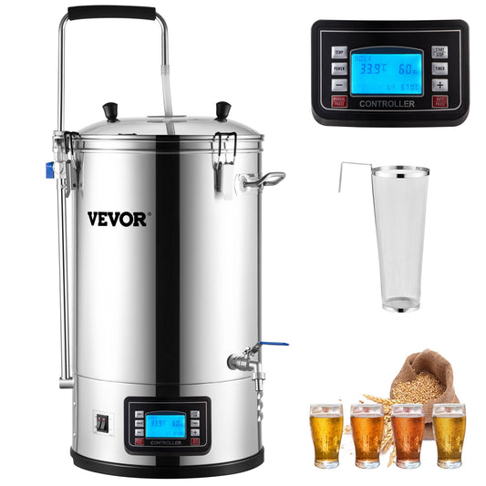 VEVOR 9.2 Gal Beer Brewing Machine and #65279, 304 Stainless Steel Plug Beer Brewing System PJNJQBXGM110V8Q06V1