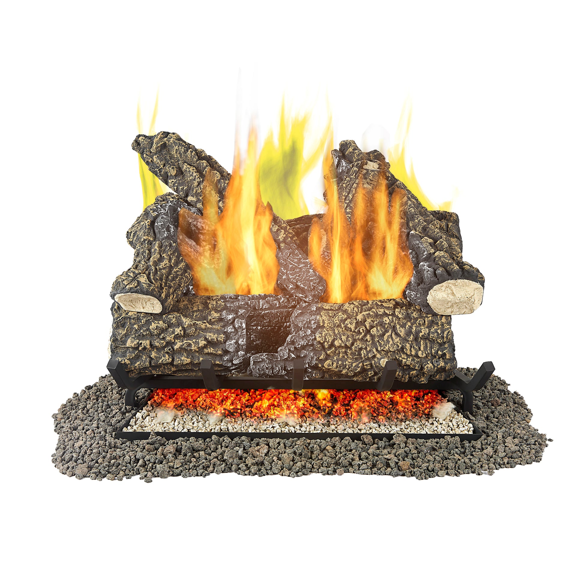 Pleasant Hearth 24-in 55000-BTU Liquid Propane Dual Vented Gas Fireplace Logs VL3-AA24D