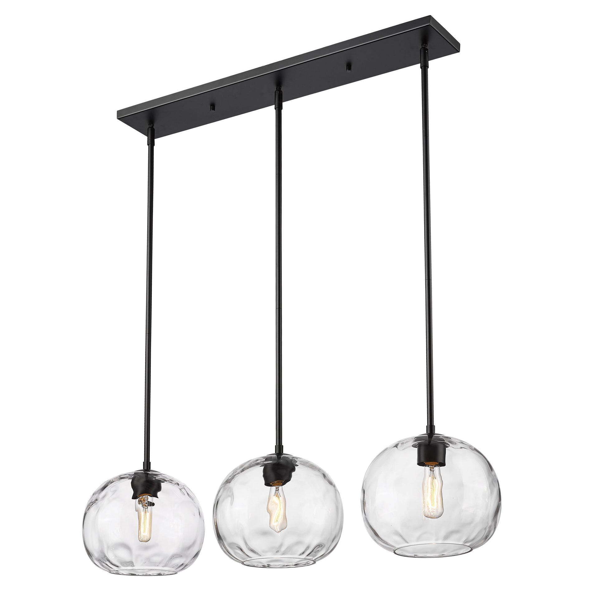 Z-Lite Chloe 3 -Light Matte Black Transitional For Use in Bedrooms, Dining Rooms, Foyers, Kitchens, Living Rooms Chandelier