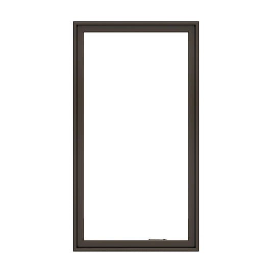 Pella Lifestyle 25-in x 35-in x Brown Right-Handed Wood Casement Window Annealed Glass