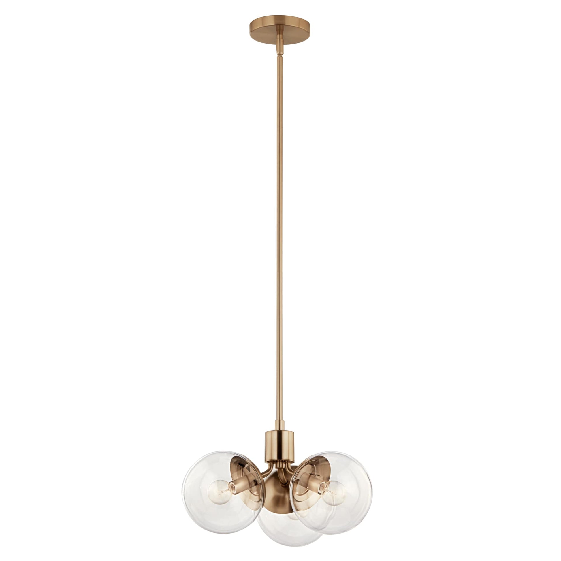 Kichler Silvarious 3 -Light Gold Modern/contemporary For Use in Bedrooms, Dining Rooms, Foyers, Kitchens, Living Rooms Chandelier 6297660