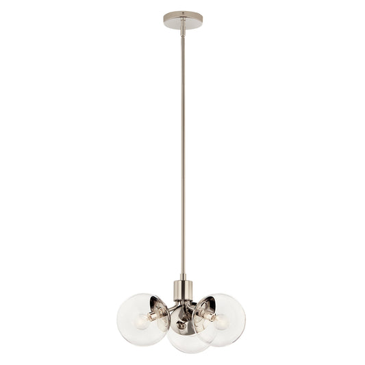 Kichler Silvarious 3 -Light Polished Nickel Modern/contemporary For Use in Bedrooms, Dining Rooms, Foyers, Kitchens, Living Rooms Chandelier 6297657