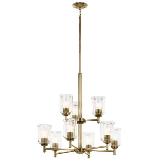 Kichler Shailene 9 -Light Gold Traditional For Use in Bedrooms, Dining Rooms, Foyers, Kitchens, Living Rooms Chandelier 6297521