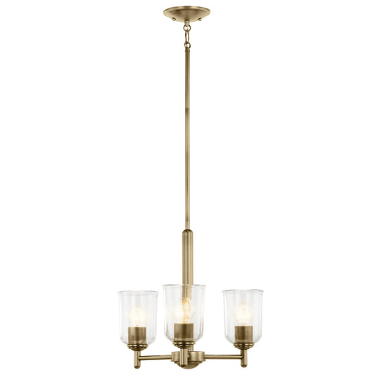 Kichler Shailene 3 -Light Gold Traditional For Use in Bedrooms, Dining Rooms, Foyers, Kitchens, Living Rooms Chandelier 6297452