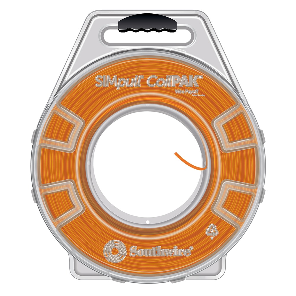 Southwire CoilPAK CoilPAK 1000-ft 12 -AWG Orange Solid Copper THHN wire ( By-the-roll )