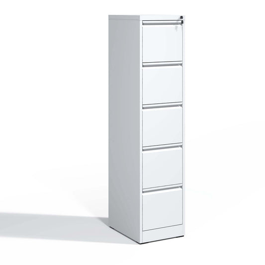 Kahomvis White Office Cabinet