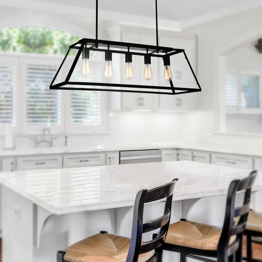 CWI Lighting Alyson 5 -Light Black Rustic For Use in Bathrooms, Bedrooms, Dining Rooms, Foyers, Kitchens, Living Rooms Chandelier