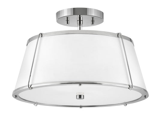 Hinkley Clarke 2 -Light 15-in Polished Nickel Semi Flush Mount Light 6571123