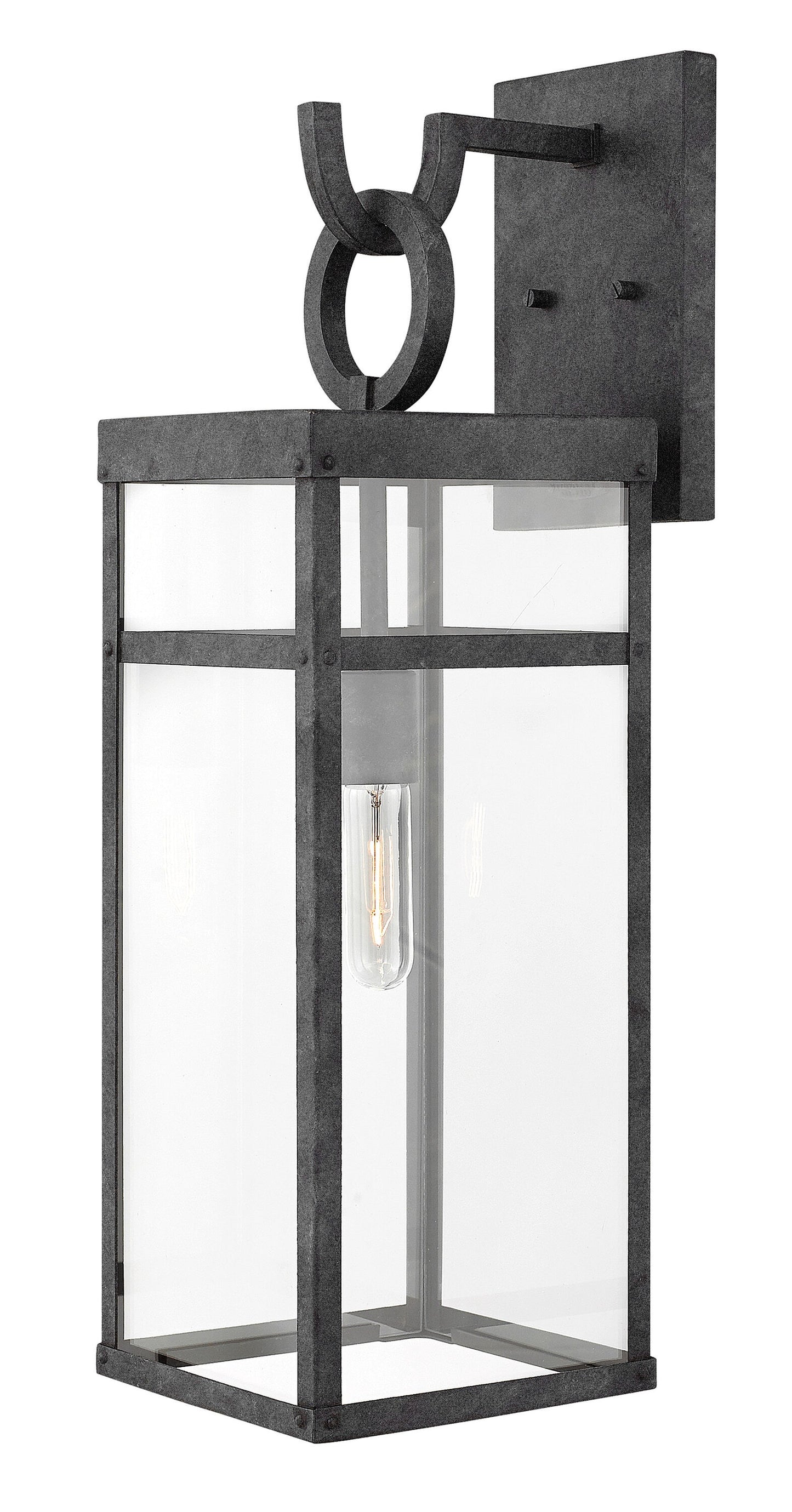 Hinkley Porter 1 -Light 25-in H Satin Black Hardwired Outdoor Wall Light 6588970