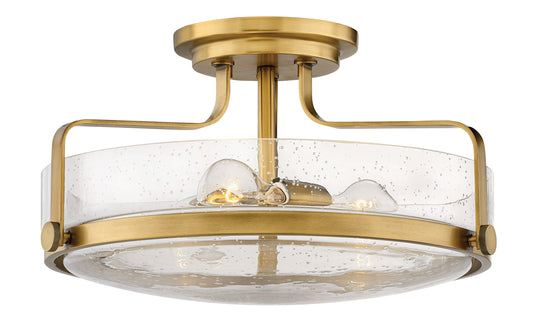 Hinkley Harper 3 -Light 18-in Brushed Brass Semi Flush Mount Light 6588862