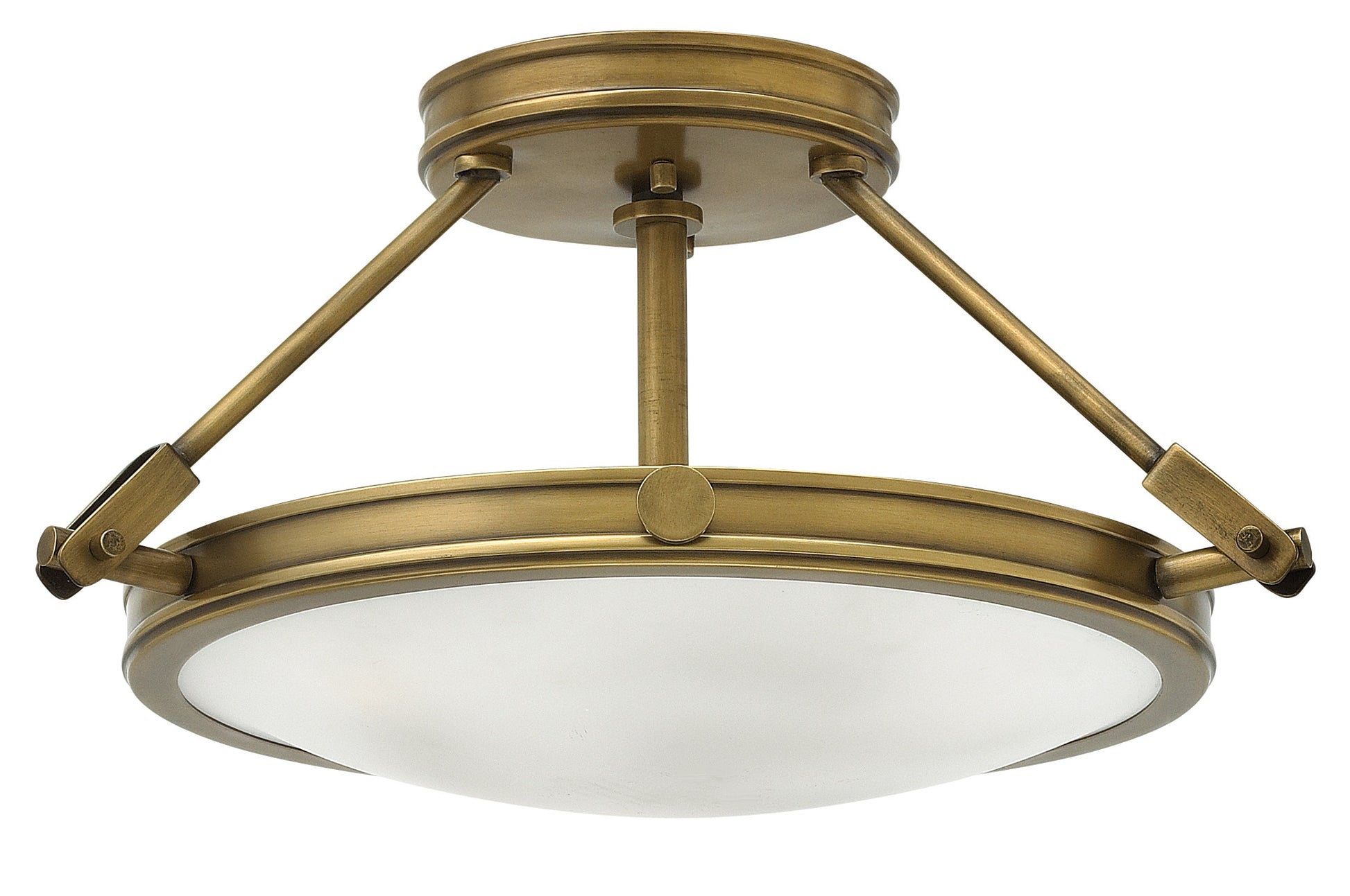 Hinkley Collier 3 -Light 15.25-in Antique Brass Flush Mount Light 6588919